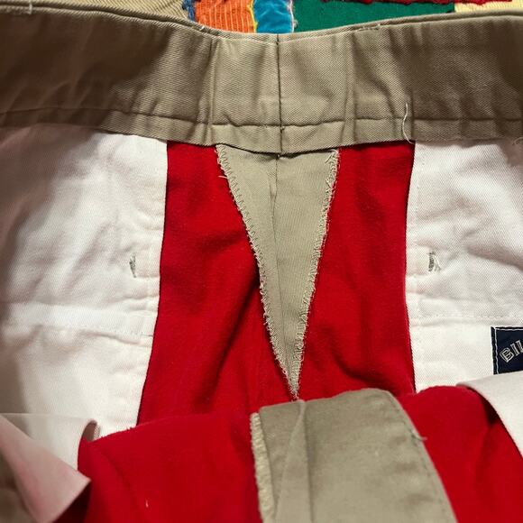 Vintage Bills Khakis Red Blanket Lined Beige Dress Pants 36Wx29L - Picture 3 of 7